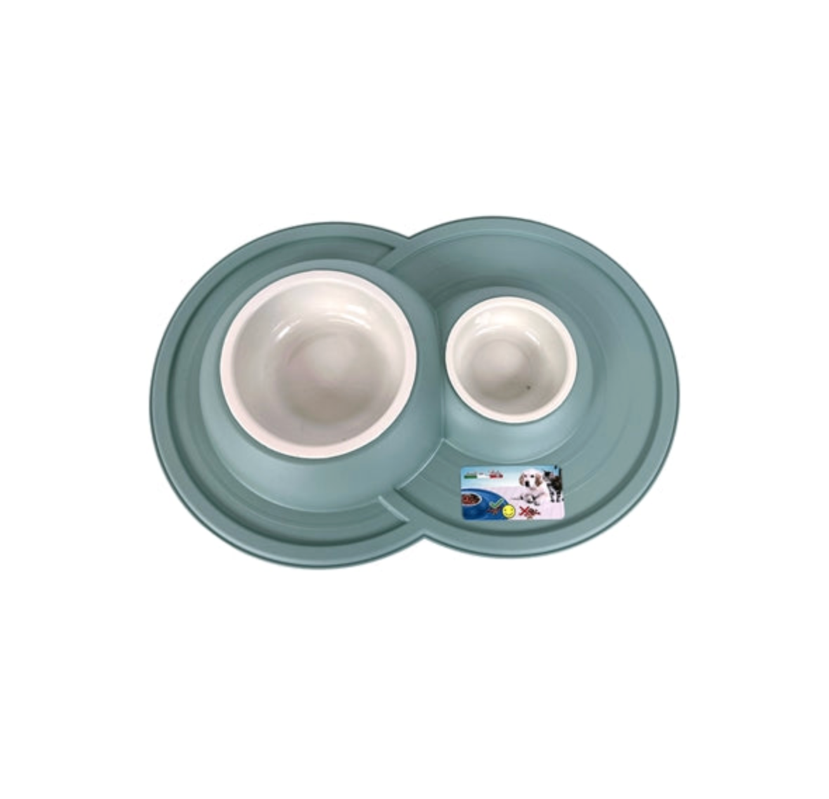 Happy Pet Fress-/Trinknapf Vulcano Double Salbeigrün